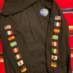 Chemistry NASA Black Hoodie Sweatshirt  Flags Xl